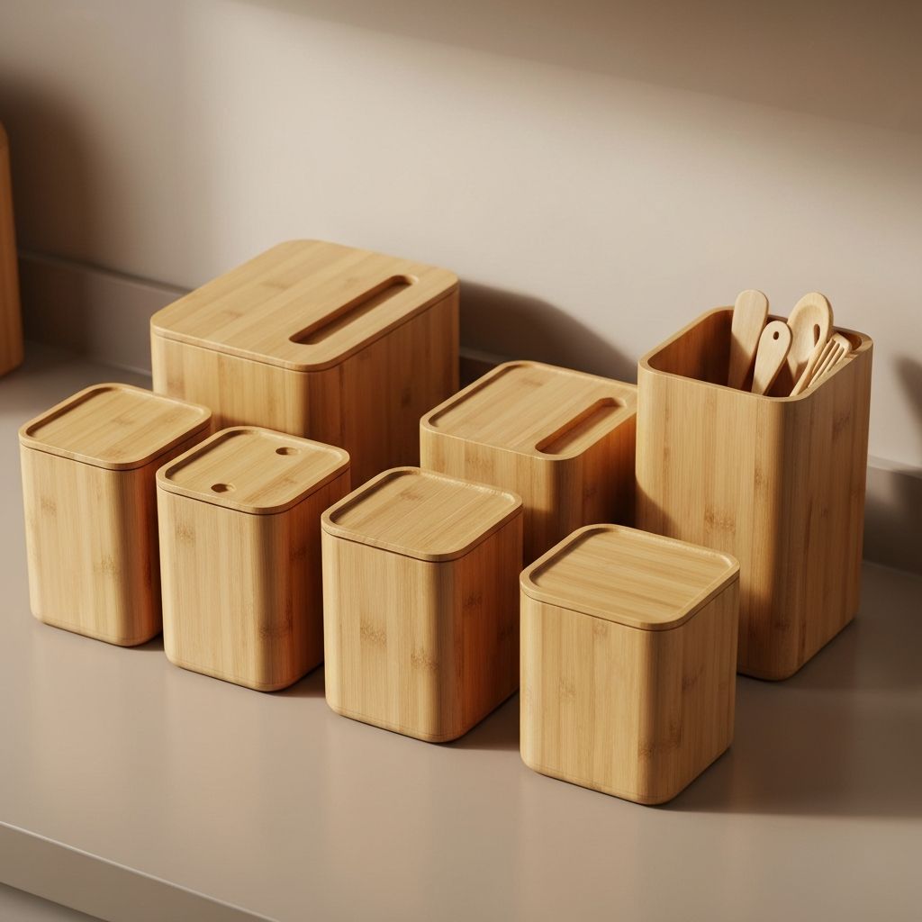 Bamboo Storage Box Set